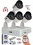 4 Kameralı 5mp Sony Lensli 1080P Fullhd 6 Atom Gece Görüşlü Kamera Seti - A1523 1