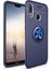 Huawei P20 Lite Kılıf Yüzüklü Standlı Soft Parmak Izi Bırakmaz+Nano Ekran Koruma 1