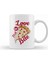 Love At First Bite Pizza Slice Pixel Art Kupa Bardak Porselen 1