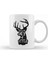 Retro Animal Stag Nvr Out Of Style Black Kupa Bardak Porselen 1