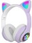LED Işıklı STN28 Kedi Kulak Bluetooth Wireless Kulaklık Kedi Kulak Sevimli Kablosuz Bluetooth 5.0 LED Işıklı Kedili Şık Kulaküstü Kulaklık Kız Çocuk Kulaklık 2