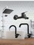 Krom Duş Sistemleri Siyah Krom Lavabo Eviye Banyo Bataryası 4'lü Set 1