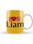 Liam Name Custom Vintage Retro Rainbow Style Design Gift Baby Gift For Him Kupa Bardak Porselen 1