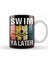 Vintage Swim Ya Later Swimmer Water Sports Swimming Pool Kupa Bardak Porselen 1