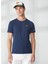 Bisiklet Yaka Mavi Erkek T-Shirt FM23S15TGBLUE 3