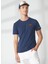 Bisiklet Yaka Mavi Erkek T-Shirt FM23S15TGBLUE 1
