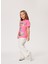 Baskılı Koyu Pembe Kız Çocuk T-Shirt 232 Lcg 242003 Raınbow K.pembe 1