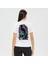Karga Desen Sırt Baskılı %100 Pamuk Kaliteli Beyaz Kadın T-Shirt 1
