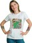 Ön Timsah Baskılı %100 Pamuk Kaliteli Siyah Kadın T-Shirt 1