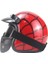 Retro Harley Kask Deri Kişilik Kask Elektrikli Yarım Kask Kask (Yurt Dışından) 1