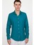 Slim Fit Uzun Kol Biyeli Yaka Düğmeli Keten Erkek Gömlek 2