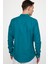 Slim Fit Uzun Kol Biyeli Yaka Düğmeli Keten Erkek Gömlek 4