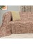 Softmicro Gökkuşağı Desenli Boho 180 x 300 cm Koltuk, Kanepe Örtüsü Şalı Kiremit Rengi 3