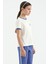 Ekru Minimal Yazı Baskılı O Yaka Rahat Form Kısa Kollu Kız Çocuk T-Shirt - 75110 2