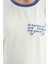 Ekru Minimal Yazı Baskılı O Yaka Rahat Form Kısa Kollu Kız Çocuk T-Shirt - 75110 3