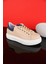 31 - 35 Numara Kız Çocuk Bej-Mavi Sneaker Ayakkabı 2