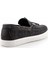 Siyah Keten Erkek Casual Ayakkabı E01107114518 4