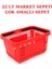22 Litre Market Sepeti, Alışveriş Sepeti, Saplı Market Sepeti 3