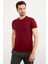 Sıfır Yaka Basic Tişört - Bordo 2