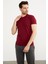 Sıfır Yaka Basic Tişört - Bordo 3