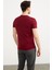 Sıfır Yaka Basic Tişört - Bordo 4
