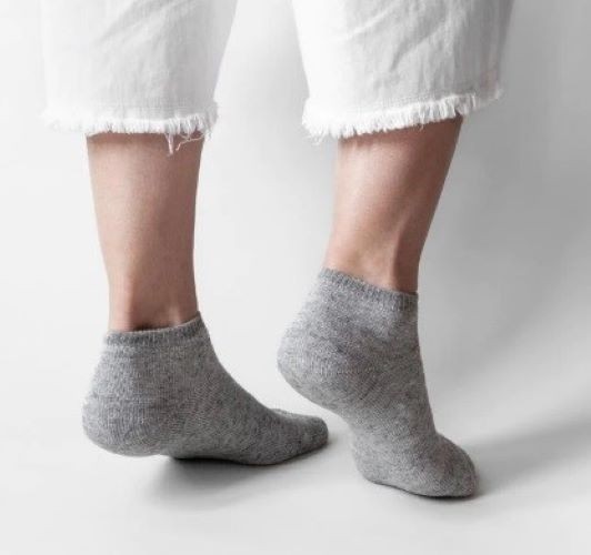 B&D Socks 10'lu Paket Beyaz Patik Çorap görsel 4