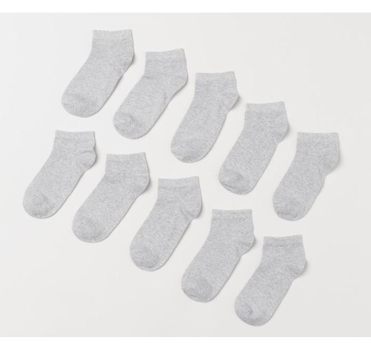 B&D Socks 10'lu Paket Beyaz Patik Çorap görsel 6