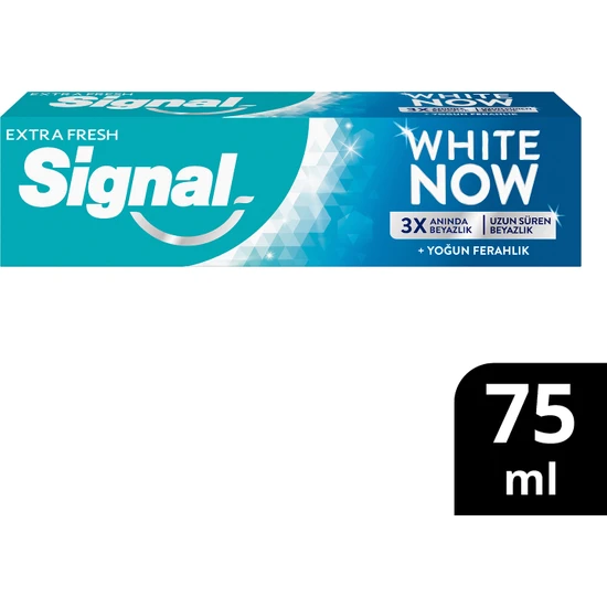 Signal White Now Extra Fresh Anında Beyazlatıcı Leke Karşıtı Diş Macunu Kahve ve Sigara Lekelerine Etkili 75ml