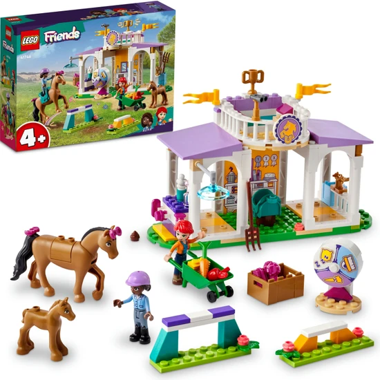 LEGO®  Friends At Eğitimi 41746 - 4 Yaş ve Üzeri Çocuklar İçin 2 Mini Bebek ve 2 At Figürü İçeren Yaratıcı Oyuncak Yapım Seti (134 Parça)