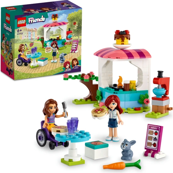 LEGO®  Friends Pankek Dükkanı 41753 - 6 Yaş ve Üzeri Çocuklar İçin 2 Mini Bebek ve Aksesuarlar İçeren Yaratıcı Oyuncak Yapım Seti (157 Parça)