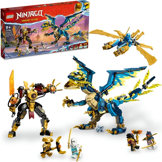 LEGO®  Ninjago Element Ejderhası İmparatoriçe Robotuna Karşı 71796 - 9 Yaş ve Üzeri İçin Çocuklar İçin 6 Minifigür İçeren Yaratıcı Oyuncak Yapım Seti (1.038 Parça)