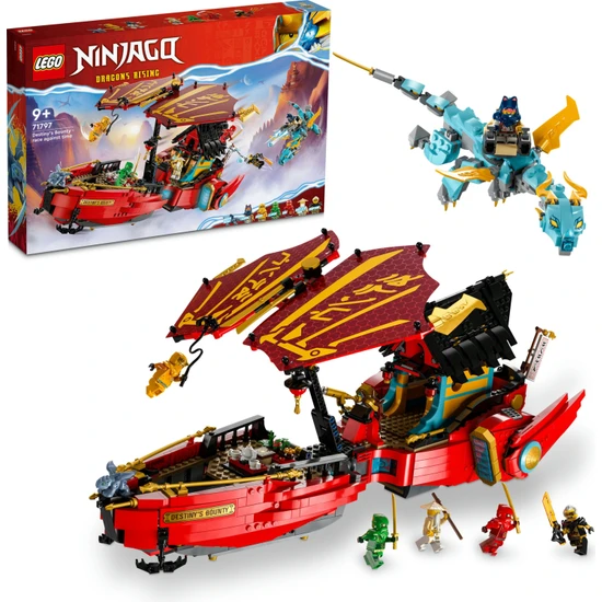 LEGO®  Ninjago Destiny's Bounty - zamana karşı yarış 71797 - 9 Yaş ve Üzeri İçin Çocuklar İçin 2 Ejderha Figürü İçeren Yaratıcı Oyuncak Yapım Seti (1.739 Parça)