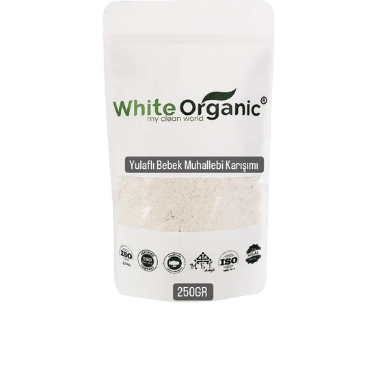 White Organic Organic Organik Yulaflı Bebek Muhallebi Karışımı 250 gr + 6 Ay