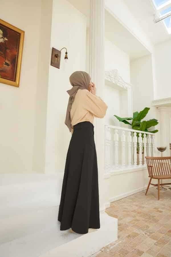 Neways 2195-MEVLANA Denim Etek Siyah görsel 2
