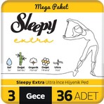Sleepy Extra Mega Ped Gece 36'lı