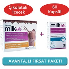 Milkin 60 Kapsül ve Çikolatalı Içecek - Anne Sütü Arttırıcı Gıda Takviye Paketi