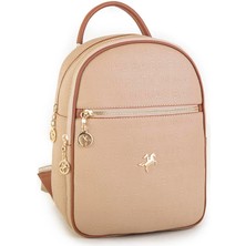 Nas Bag Kadın Sırt Çantası Kum Taba Gofraj