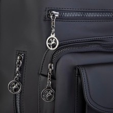 Nas Bag Kadın Sırt Çantası Siyah Saten