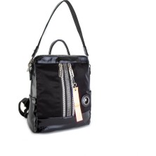 Nas Bag Kadın Sırt Çantası Siyah Simli