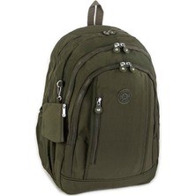 Nas Bag Unisex Zararlı Kimyasal İçermeyen Waterproof Sırt Çantası Koyu Yeşil