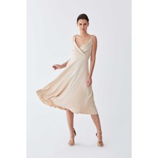 ROMAN Sırt Detaylı Abiye Elbise A.Bej Y2011564_152