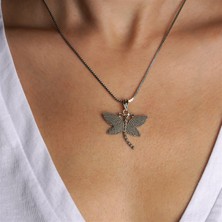 Galatelier Telkari Işlemeli Kelebek Formlu Gümüş Kadın Kolye