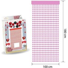 Kidspartim Metalize Kalpli Pembe Arka Fon Süs