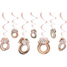 Kidspartim 3D Yüzük Tavan Süsü Yüzük Rose Gold 11 Li