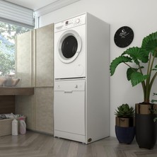 Kenzlife çamaşır-bulaşık makinesi dolabı katinkamdf byz 180*70*60 % 100 mdf full mdf banyo çift katlı kapaksız arkalıksız