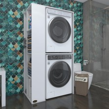 Kenzlife çamaşır-kurutma makinesi dolabı demyanmdf sol byz 180*090*60 % 100 mdf full mdf banyo kapaksız arkalıksız
