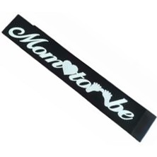 Kidspartim Mom To Be Gümüş Yazılı Açık Siyah Kuşak