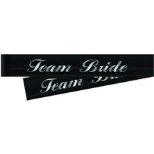 Kidspartim Team Bride Gümüş Yazılı Siyah Kuşak