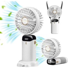 Chronus Mini El Fanı Taşınabilir Kişisel Fan Asılı Boyun Fanı 90° Ayarlanabilir USB Şarj Edilebilir 5000MAH Küçük Masa Fanı 5 (Yurt Dışından)