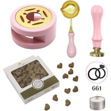 Profisher Davetiye Mum Mühürü Uygulama Seti Pembe Renk 661 Yüzükler